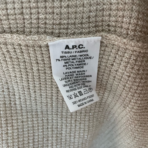 A.P.C. Beige Cathy Cardigan - Picture 3 of 5